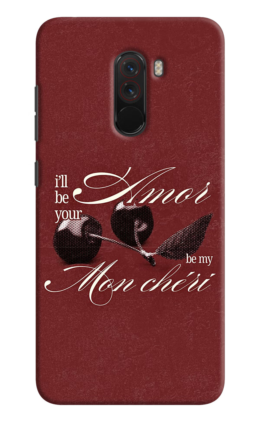 Velvet Cherry Poco F1 Back Cover, Hard case