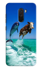Dolphin vs Cow Poco F1 Hard Case Back Cover by Casekaro