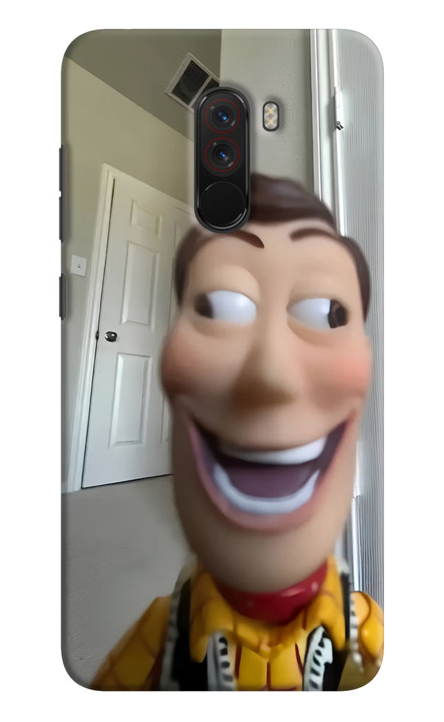 Side Eye Woody Poco F1 Hard Case Back Cover by Casekaro