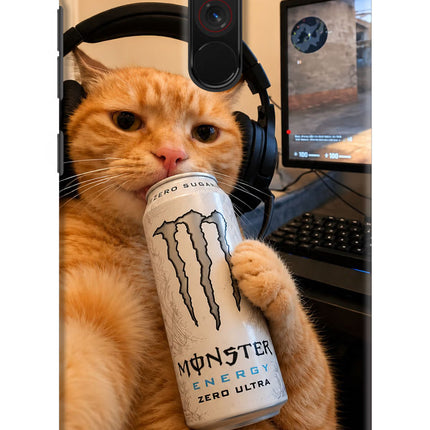 Gamer Cat Energy Poco F1 Hard Case Back Cover by Casekaro
