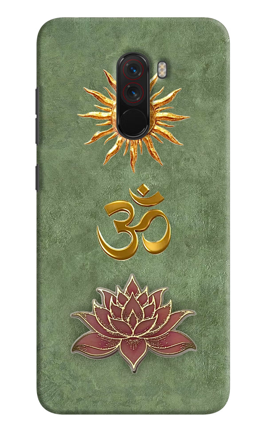 Om & Lotus Poco F1 Back Cover, Hard case