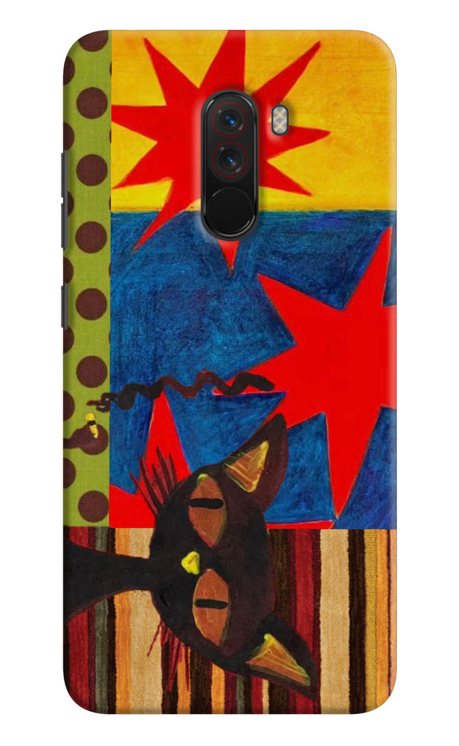 Pop Cat Poco F1 Hard Case Back Cover by Casekaro