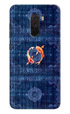 Koi Blue Poco F1 Hard Case Back Cover by Casekaro