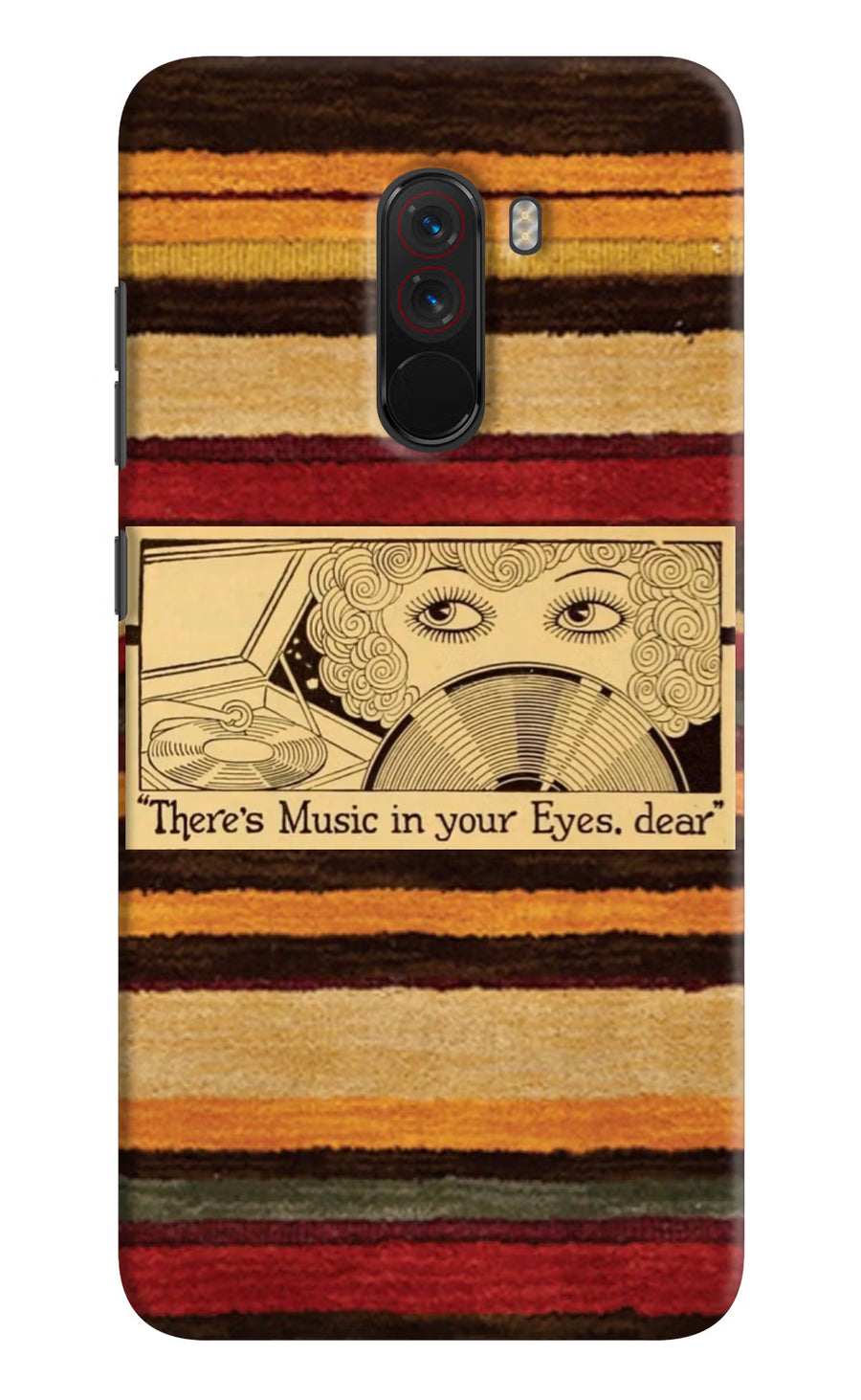 Vinyl Stripes Poco F1 Back Cover, Hard case