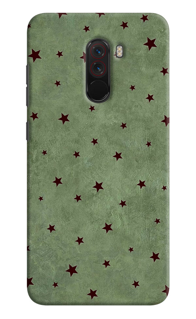 Green Stars Poco F1 Hard Case Back Cover by Casekaro