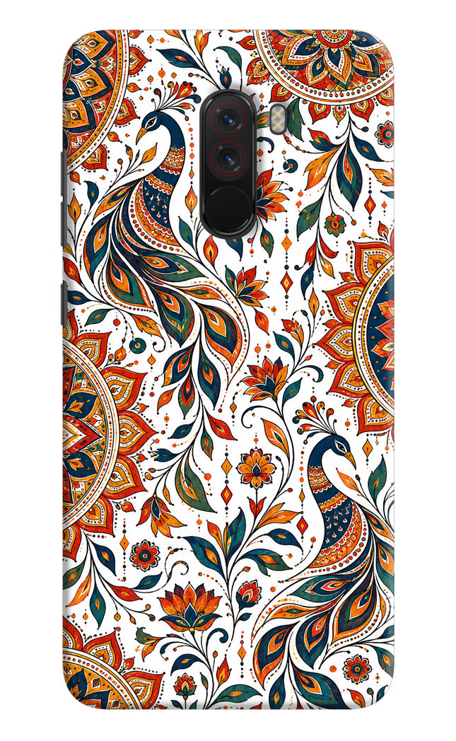 White Mayura Poco F1 Hard Case Back Cover by Casekaro