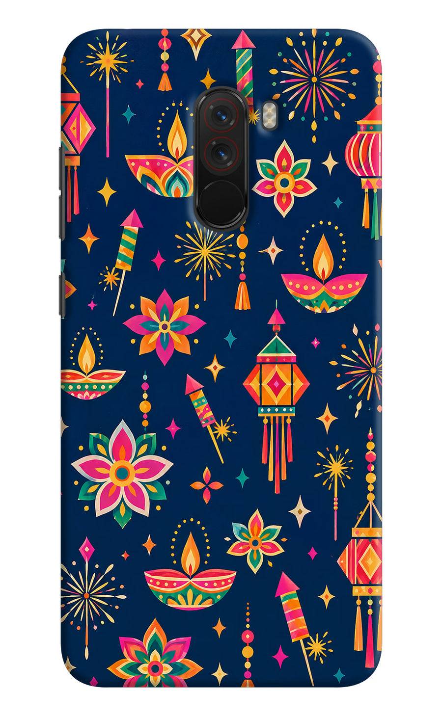 Festive Pop Poco F1 Back Cover, Hard case