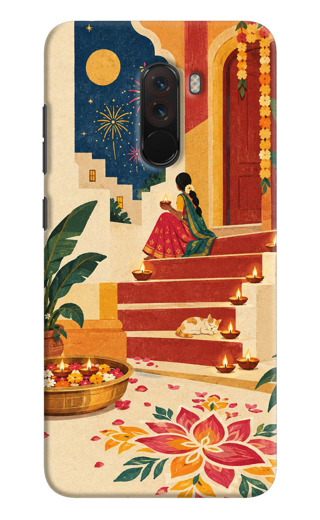 Diwali Rangoli Poco F1 Back Cover