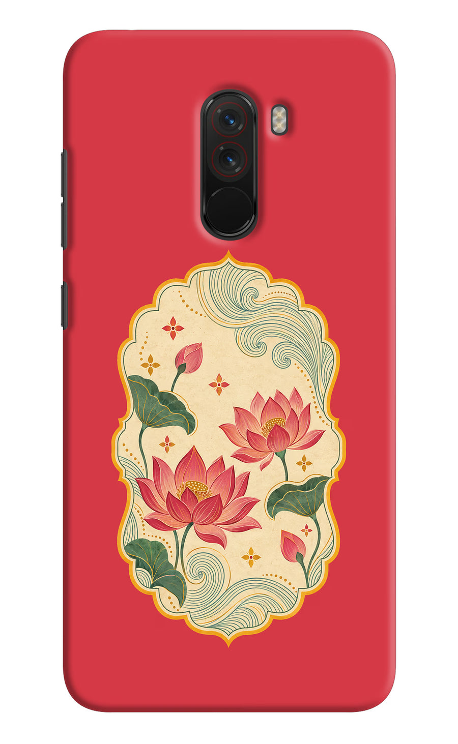 Pink Lotus Poco F1 Back Cover, Hard case