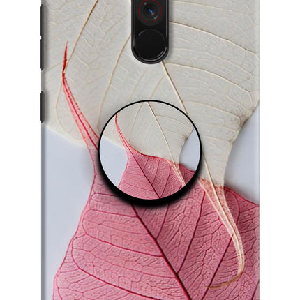 White Pink Leaf Poco F1 Pop Case by Casekaro