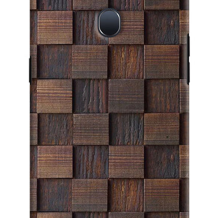 Wooden Cube Design Oppo F9/F9 Pro Hard Case Back Cover by Casekaro