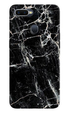 Black Marble Texture Oppo F9/F9 Pro Hard Case Back Cover by Casekaro