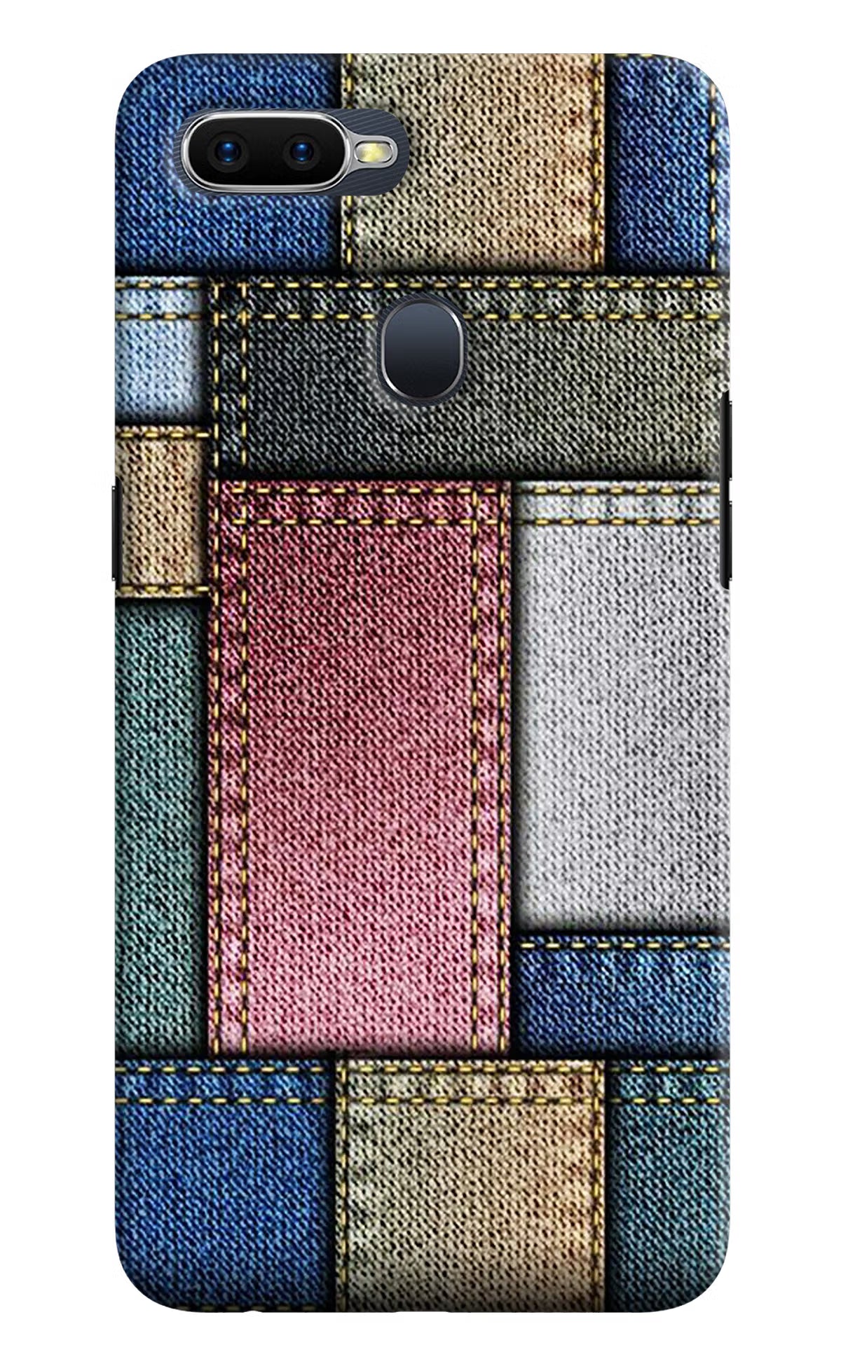 Multicolor Jeans Oppo F9/F9 Pro Hard Case Back Cover by Casekaro