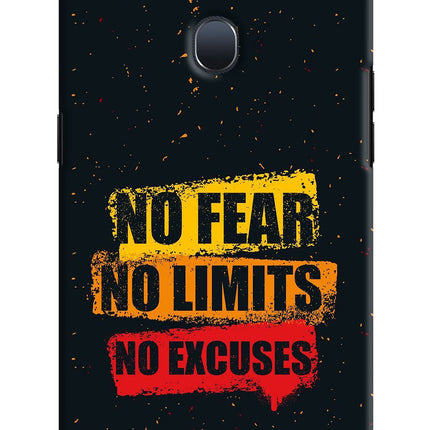 No Fear No Limits No Excuse Oppo F9/F9 Pro Hard Case Back Cover by Casekaro