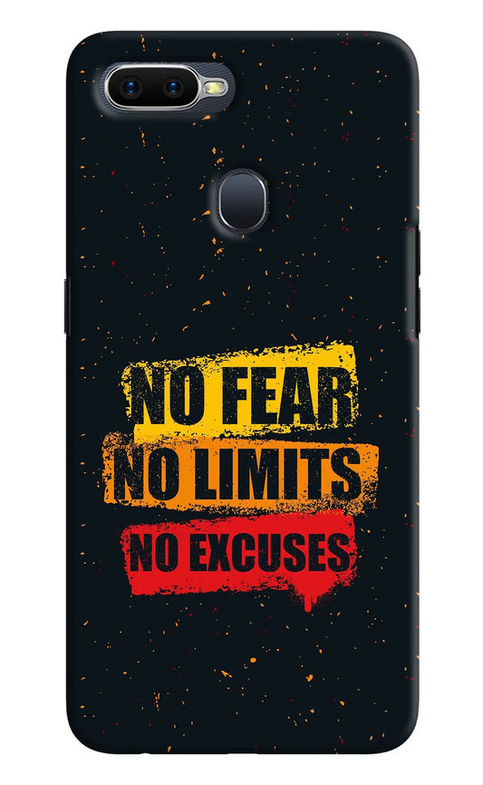 No Fear No Limits No Excuse Oppo F9/F9 Pro Hard Case Back Cover by Casekaro