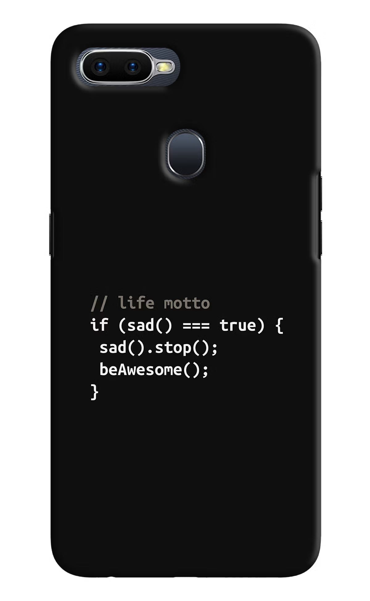 Life Motto Code Oppo F9/F9 Pro Hard Case Back Cover by Casekaro