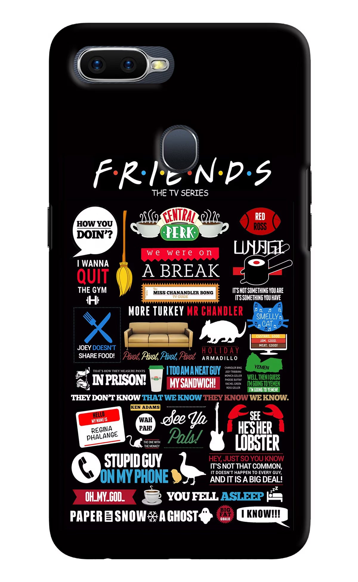 FRIENDS Oppo F9/F9 Pro Hard Case Back Cover by Casekaro