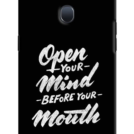 Open Your Mind Before Your Mouth Oppo F9/F9 Pro Hard Case Back Cover by Casekaro