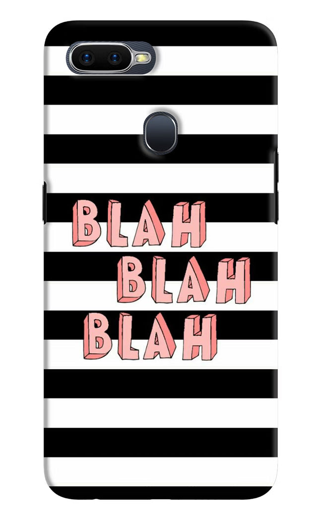 Blah Blah Blah Oppo F9/F9 Pro Hard Case Back Cover by Casekaro