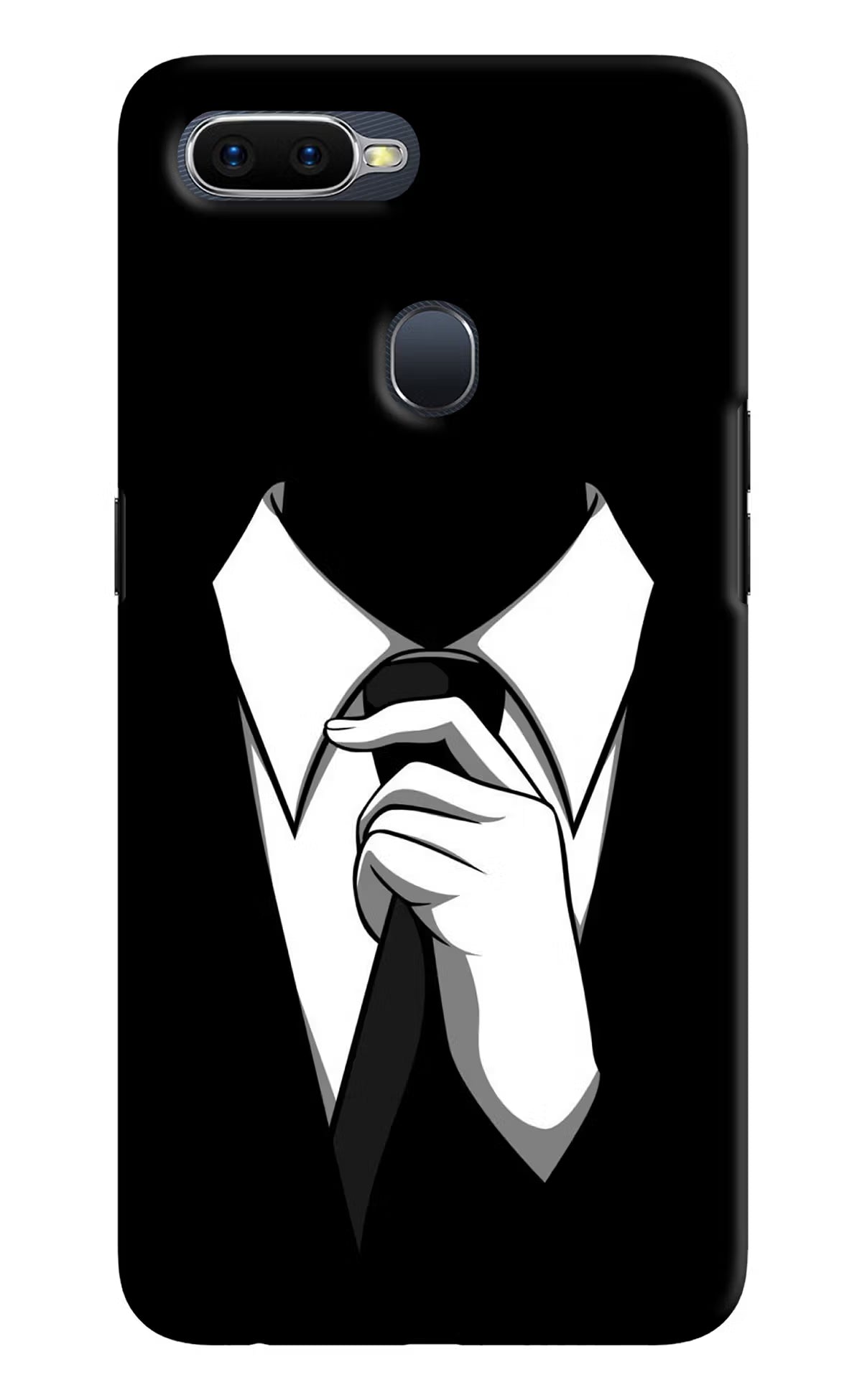 Black Tie Oppo F9/F9 Pro Hard Case Back Cover by Casekaro