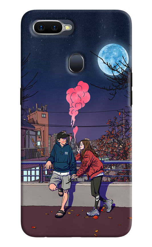 Chilling Couple Oppo F9/F9 Pro Hard Case Back Cover by Casekaro