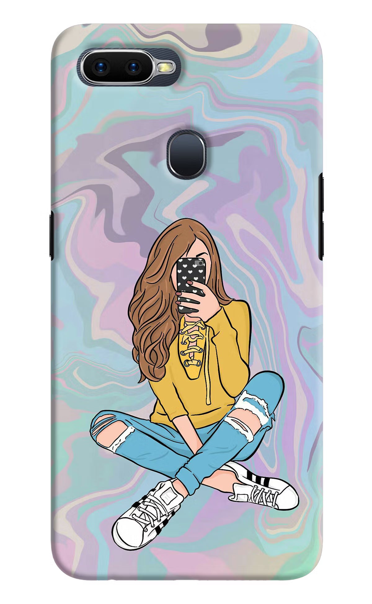 Selfie Girl Oppo F9/F9 Pro Hard Case Back Cover by Casekaro