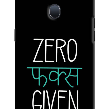 Zero Fucks Given Oppo F9/F9 Pro Hard Case Back Cover by Casekaro