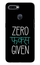 Zero Fucks Given Oppo F9/F9 Pro Hard Case Back Cover by Casekaro