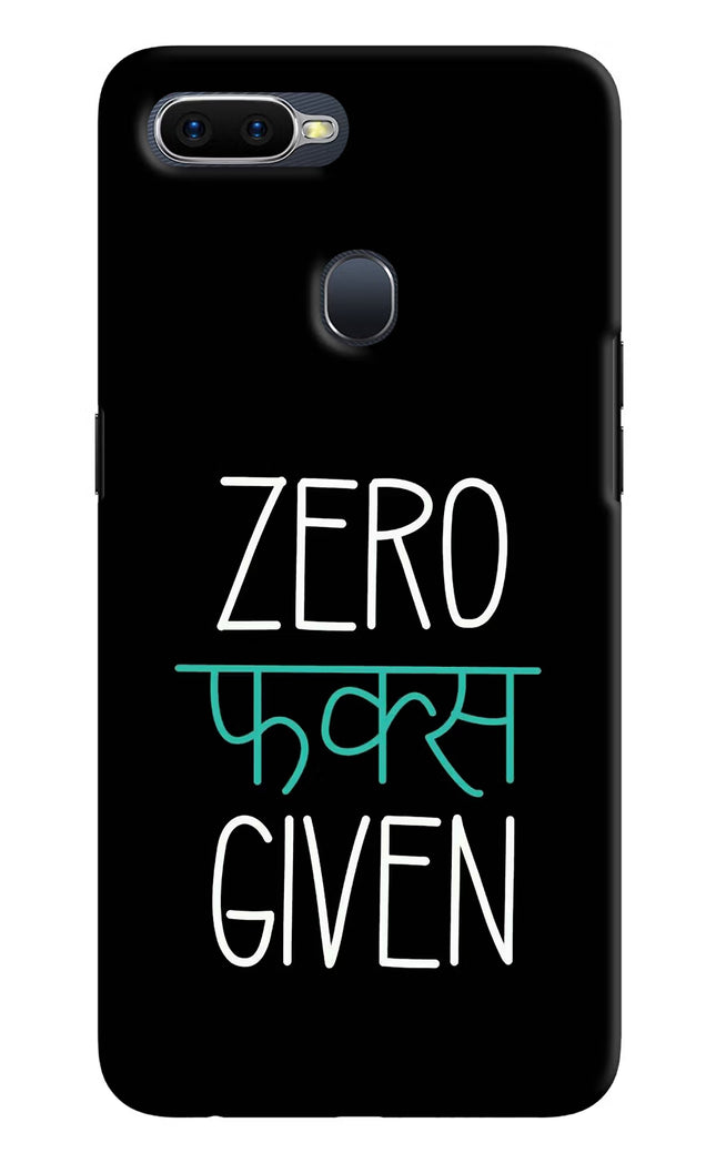 Zero Fucks Given Oppo F9/F9 Pro Hard Case Back Cover by Casekaro