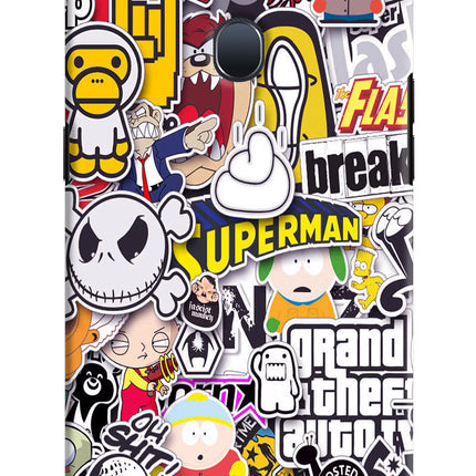 Sticker Bomb Oppo F9/F9 Pro Hard Case Back Cover by Casekaro