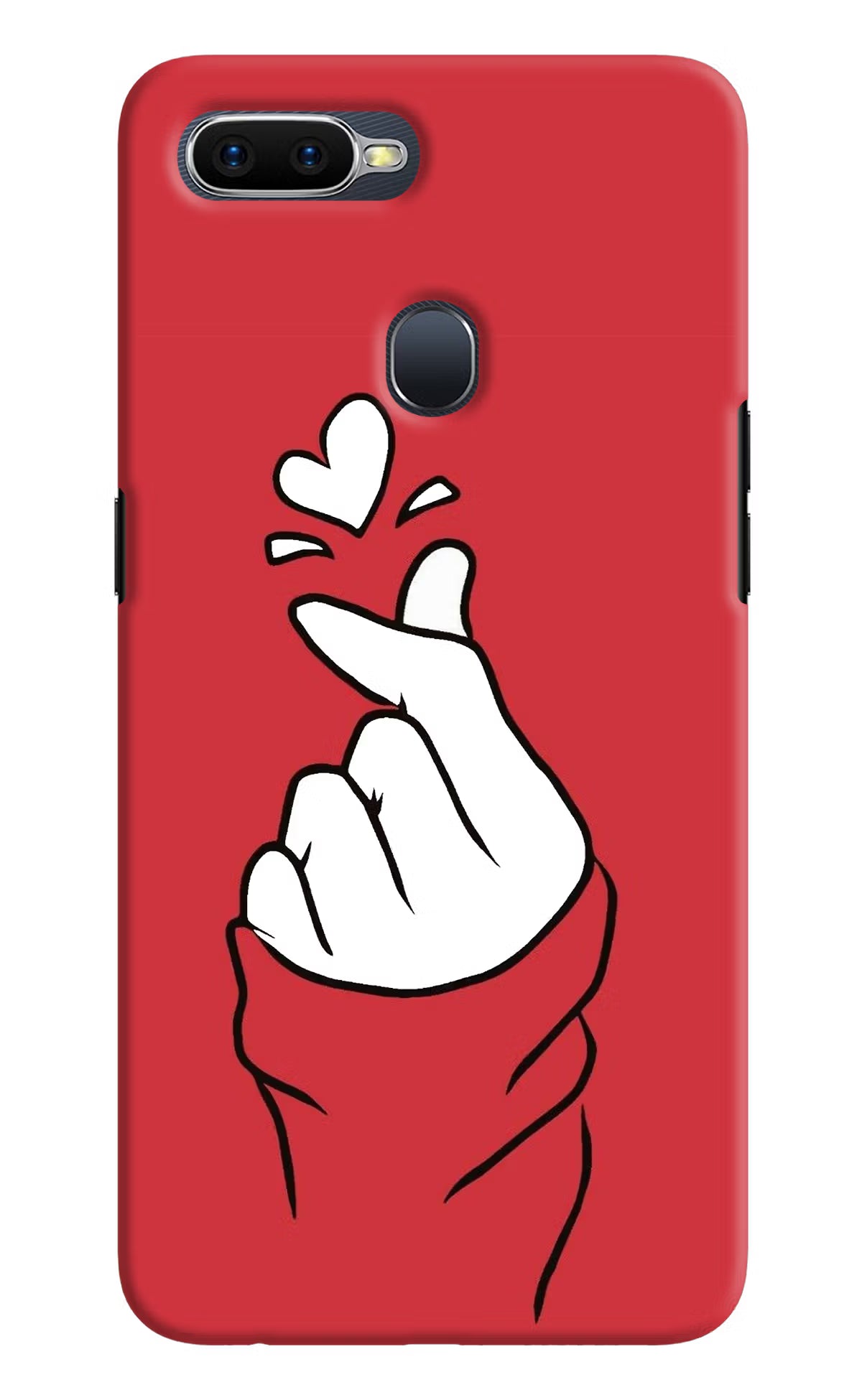 Korean Love Sign Oppo F9/F9 Pro Hard Case Back Cover by Casekaro