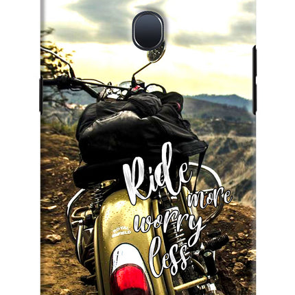 Ride More Worry Less Oppo F9/F9 Pro Hard Case Back Cover by Casekaro