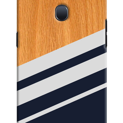 Blue and white wooden Oppo F9/F9 Pro Hard Case Back Cover by Casekaro