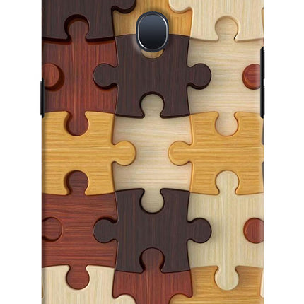 Wooden Puzzle Oppo F9/F9 Pro Hard Case Back Cover by Casekaro