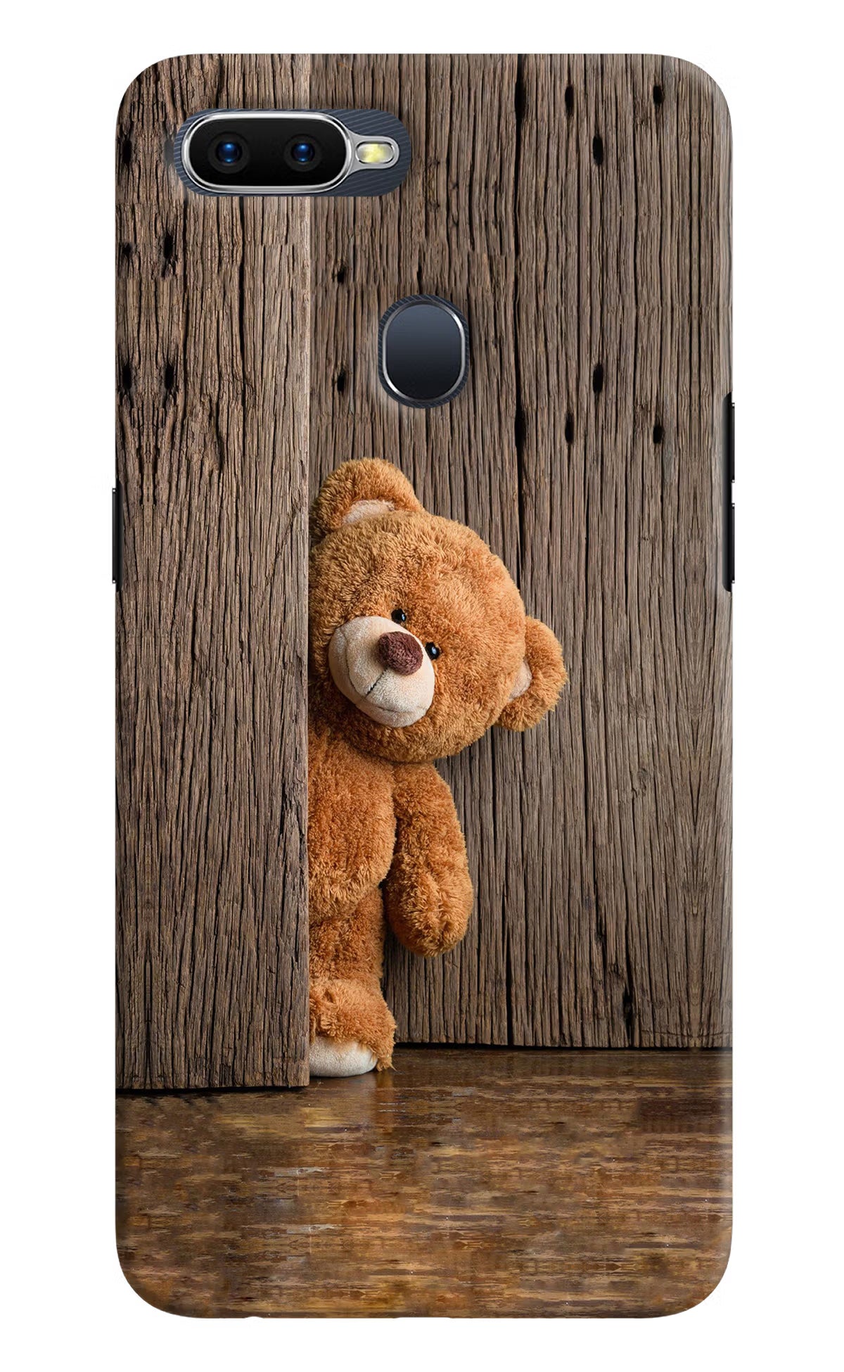 Teddy Wooden Oppo F9/F9 Pro Hard Case Back Cover by Casekaro