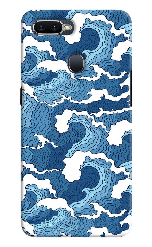 Blue Waves Oppo F9/F9 Pro Hard Case Back Cover by Casekaro