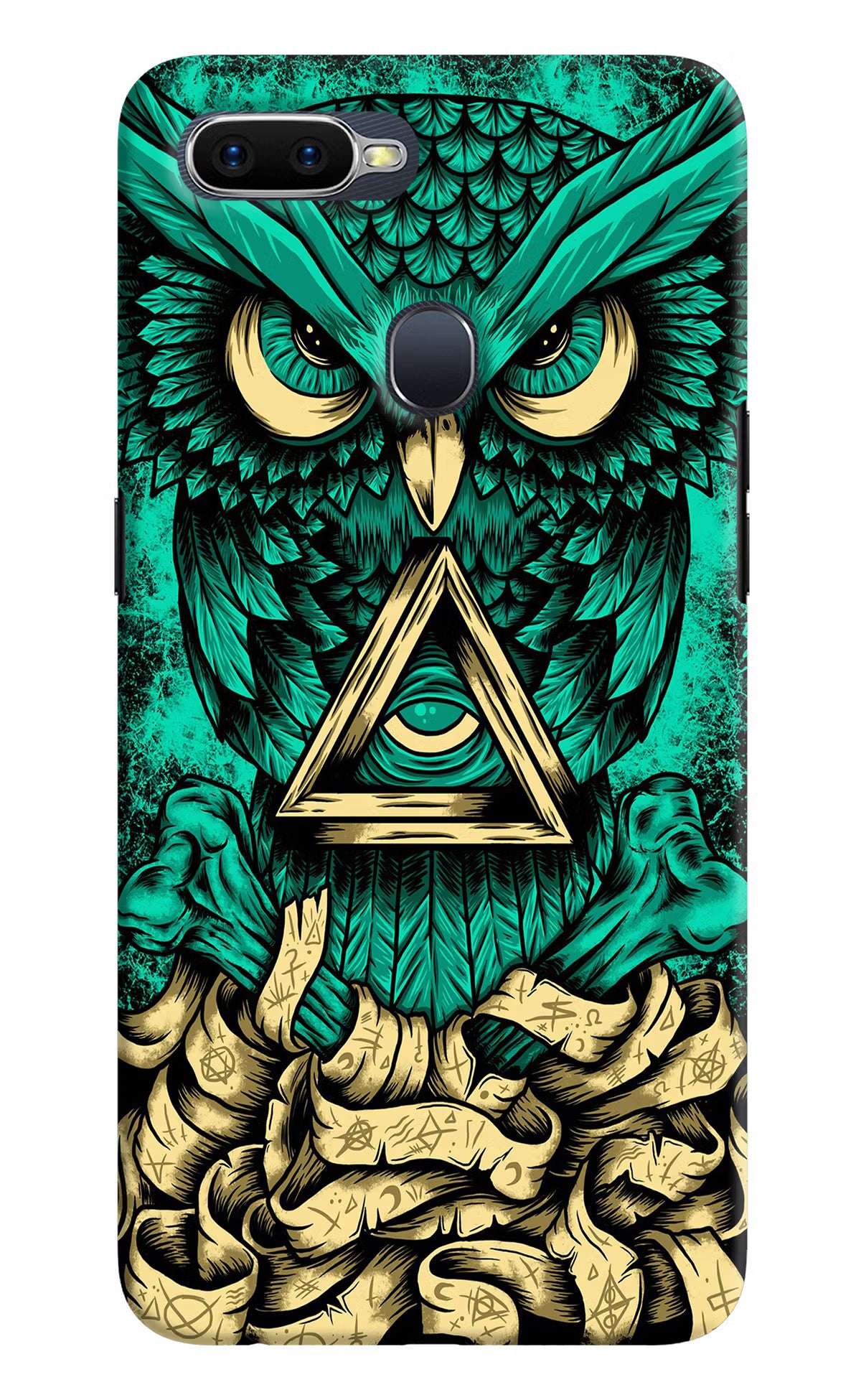 Green Owl Oppo F9/F9 Pro Hard Case Back Cover by Casekaro