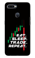 Eat Sleep Trade Repeat Oppo F9/F9 Pro Hard Case Back Cover by Casekaro