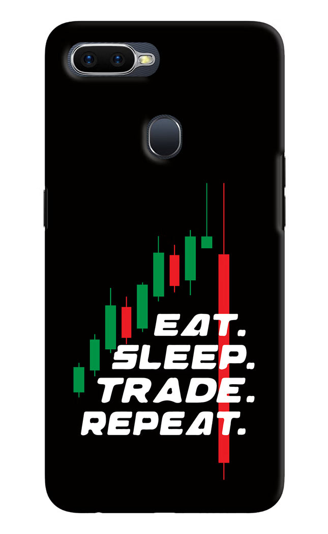 Eat Sleep Trade Repeat Oppo F9/F9 Pro Hard Case Back Cover by Casekaro