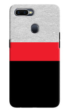 Tri Color Pattern Oppo F9/F9 Pro Hard Case Back Cover by Casekaro