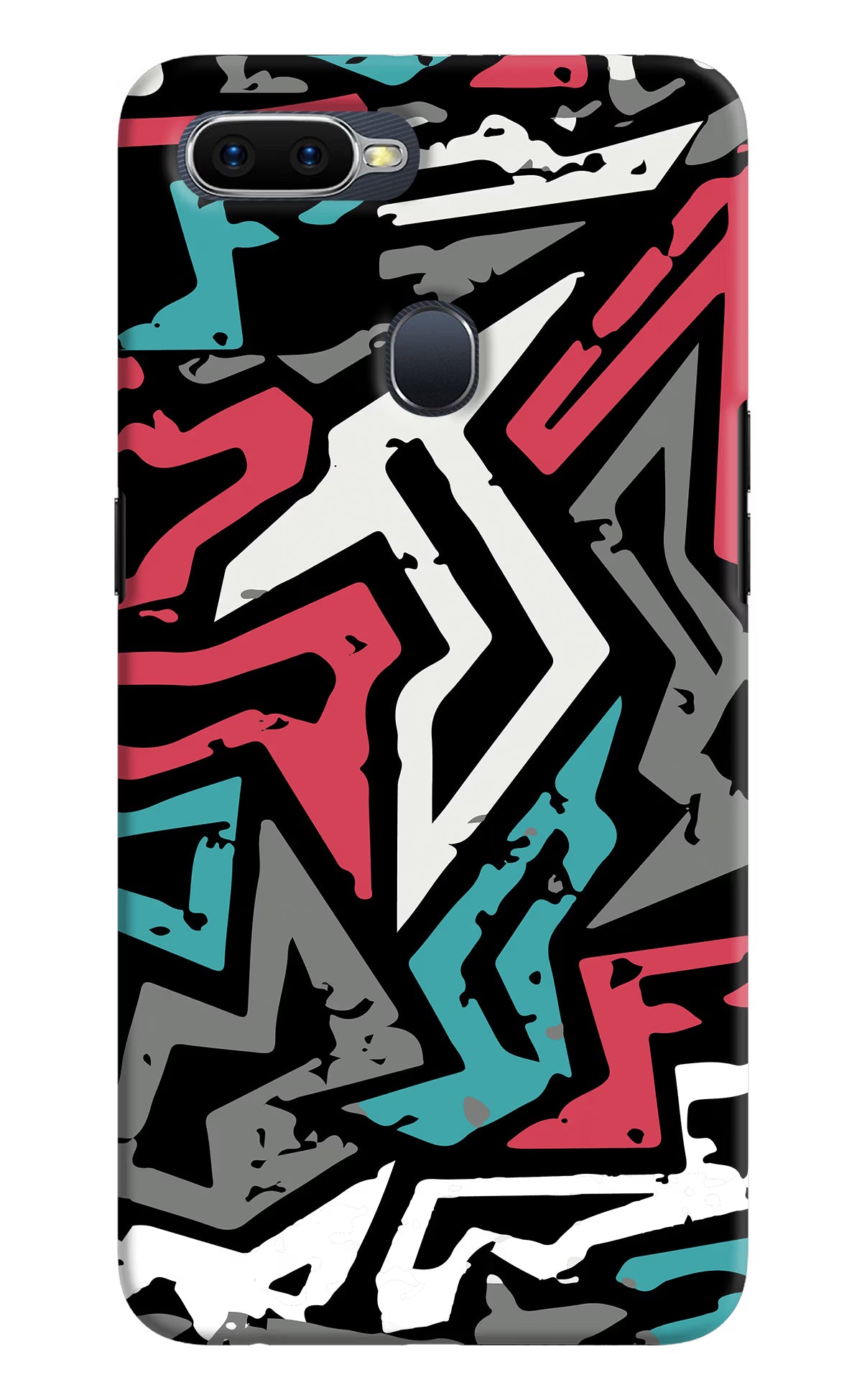 Geometric Graffiti Oppo F9/F9 Pro Hard Case Back Cover by Casekaro