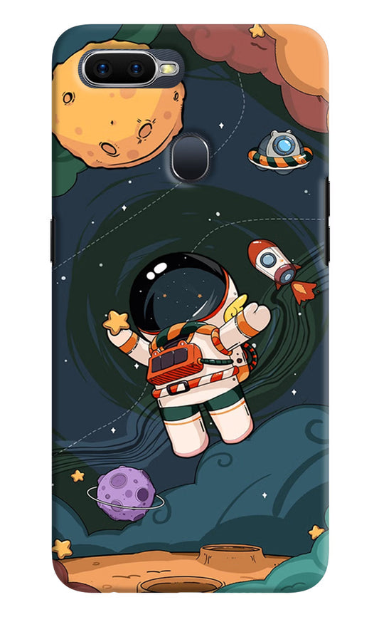Cartoon Astronaut Oppo F9/F9 Pro Hard Case Back Cover by Casekaro