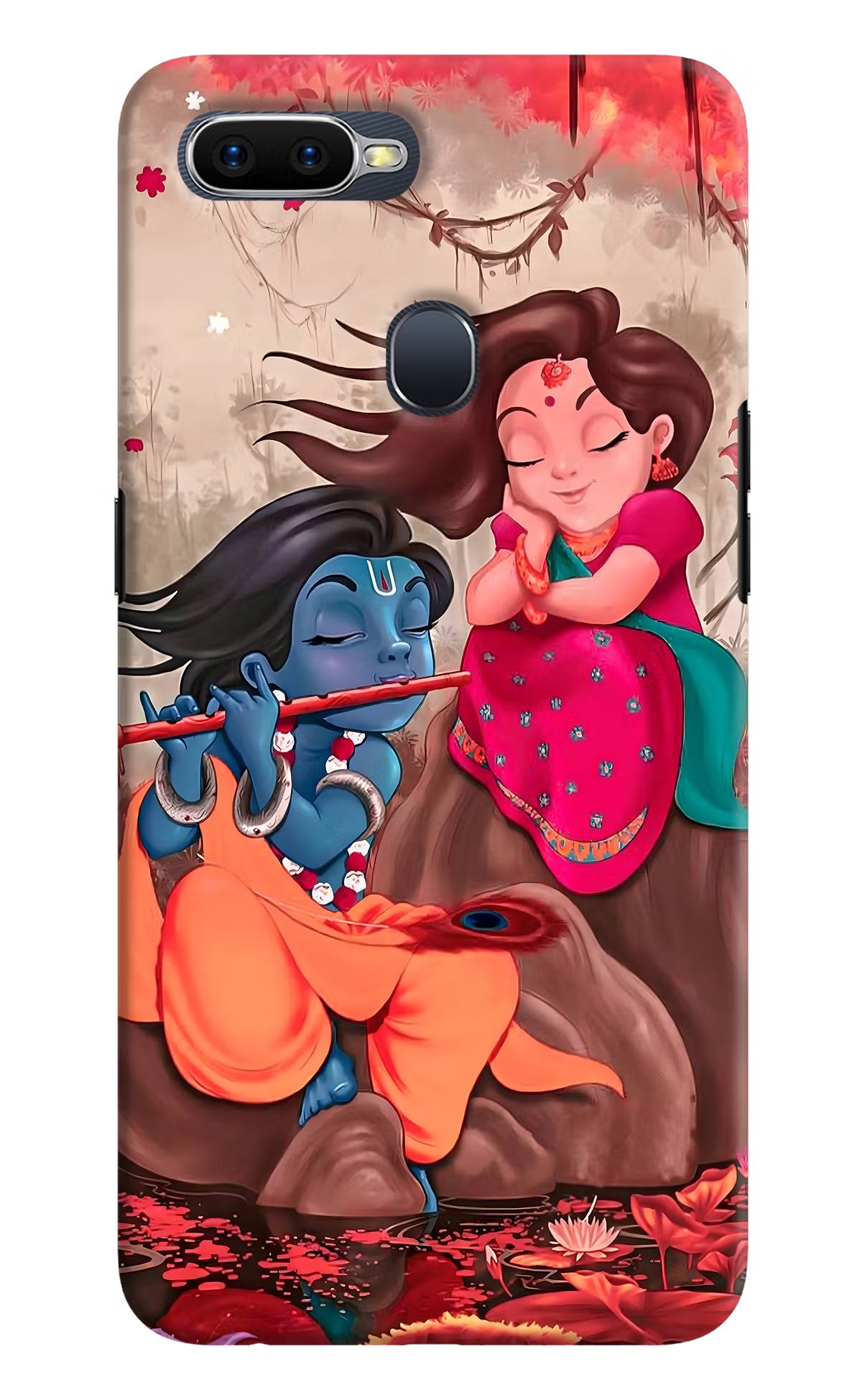 Radhe Krishna Oppo F9/F9 Pro Hard Case Back Cover by Casekaro