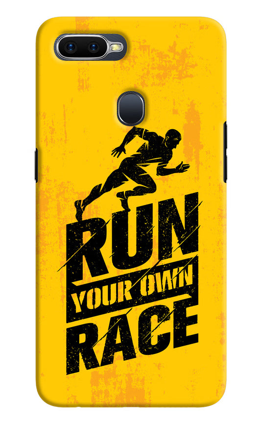 Run Your Own Race Oppo F9/F9 Pro Hard Case Back Cover by Casekaro