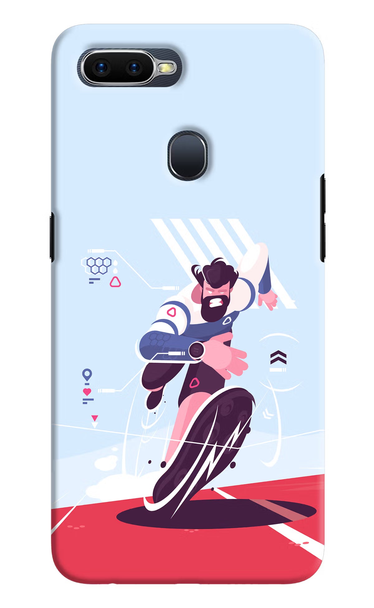 Run Pro Oppo F9/F9 Pro Hard Case Back Cover by Casekaro