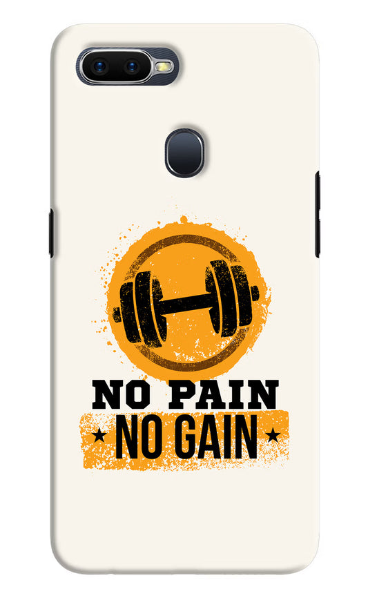 No Pain No Gain Oppo F9/F9 Pro Hard Case Back Cover by Casekaro