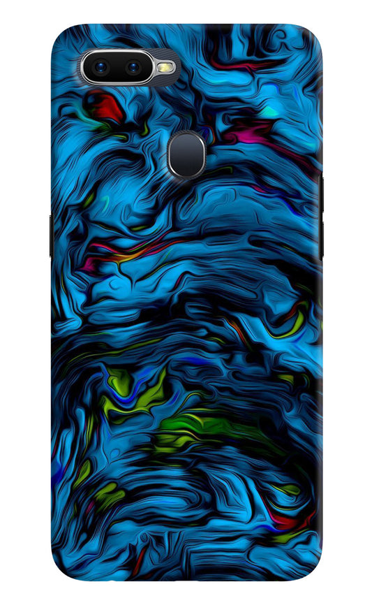 Dark Blue Abstract Oppo F9/F9 Pro Back Cover