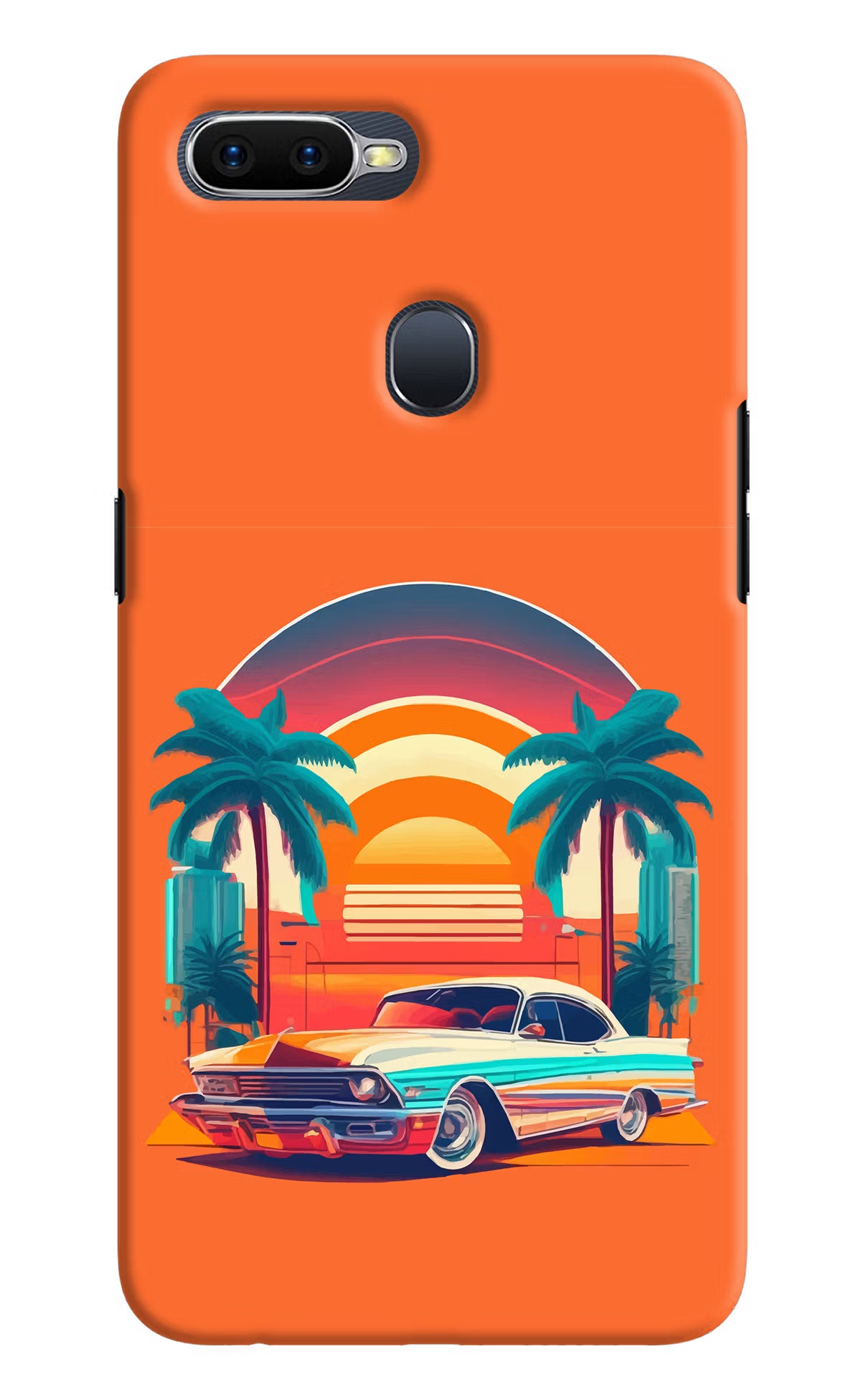 Palm Drive 80s Oppo F9/F9 Pro Hard Case Back Cover by Casekaro