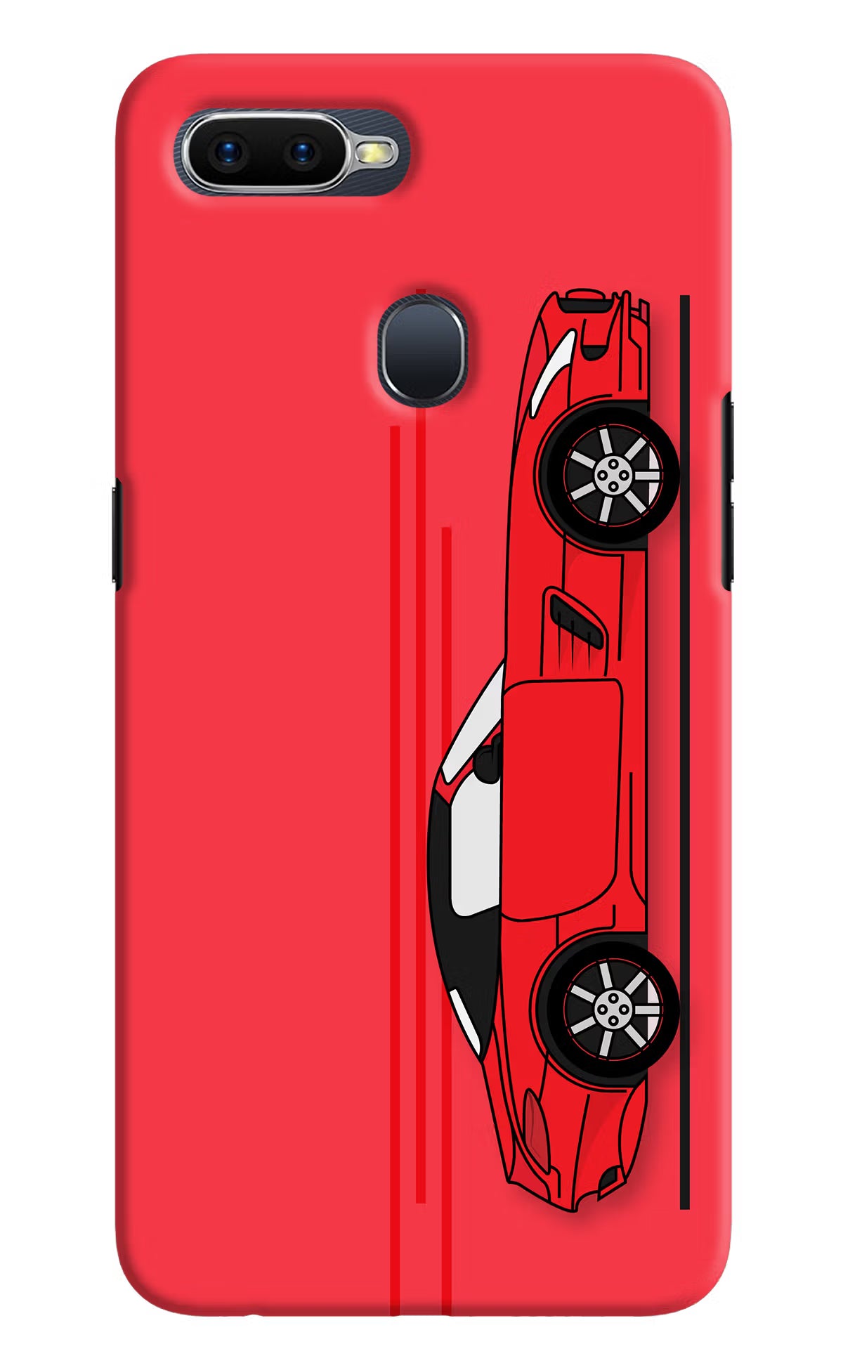 Red Velocity Oppo F9/F9 Pro Hard Case Back Cover by Casekaro
