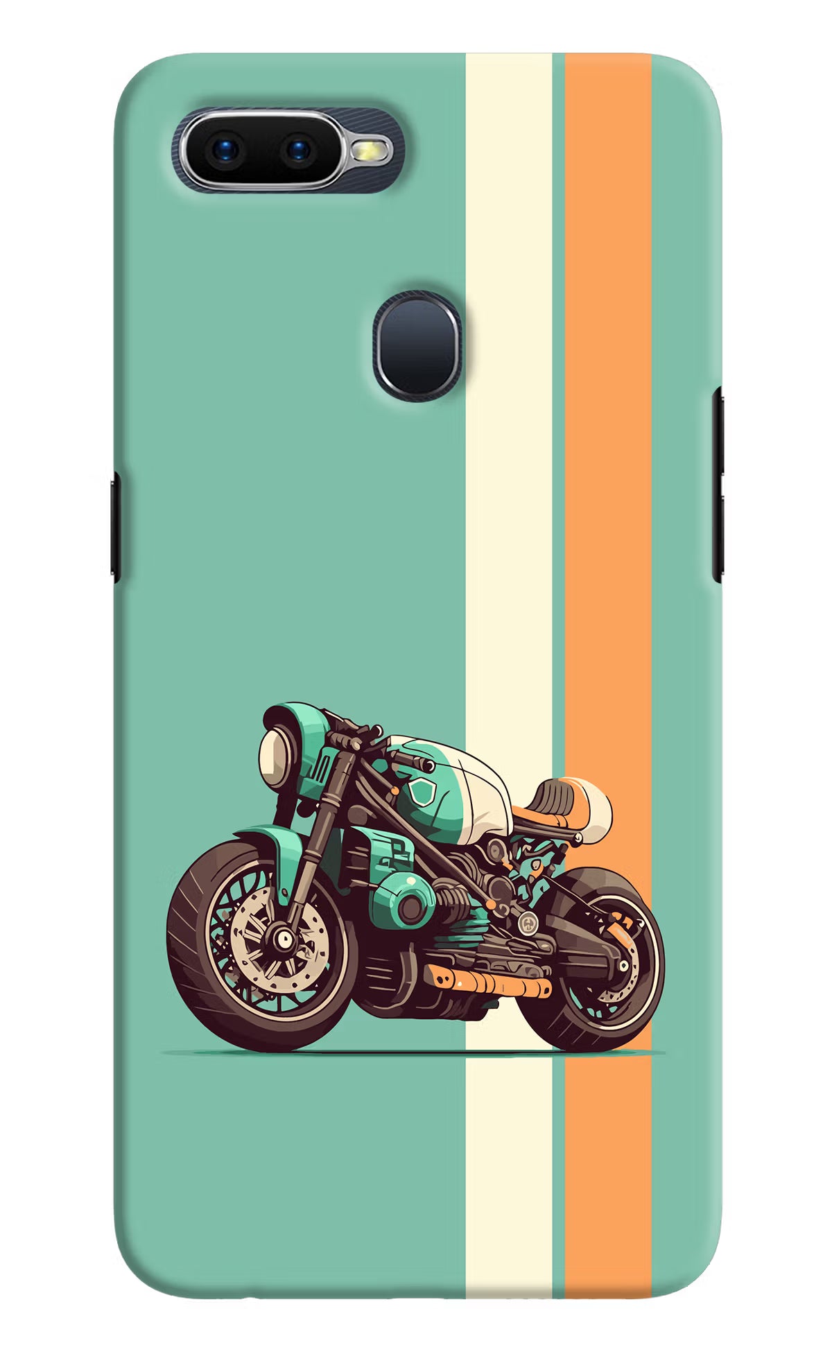 Striped Moto Drift Oppo F9/F9 Pro Hard Case Back Cover by Casekaro